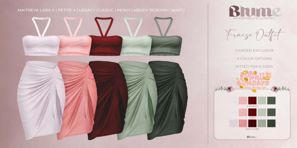 Fraise Outfit - Legacy/MaitreyaX/Reborn/+mods	&lt;a href=&quot;http://maps.secondlife.com/secondlife/Bruschetta/149/46/1301&quot;&gt;Teleport&lt;/a&gt;