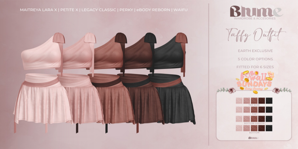 Taffy Outfit - Legacy/MaitreyaX/Reborn/+mods	&lt;a href=&quot;http://maps.secondlife.com/secondlife/Bruschetta/149/46/1301&quot;&gt;Teleport&lt;/a&gt;