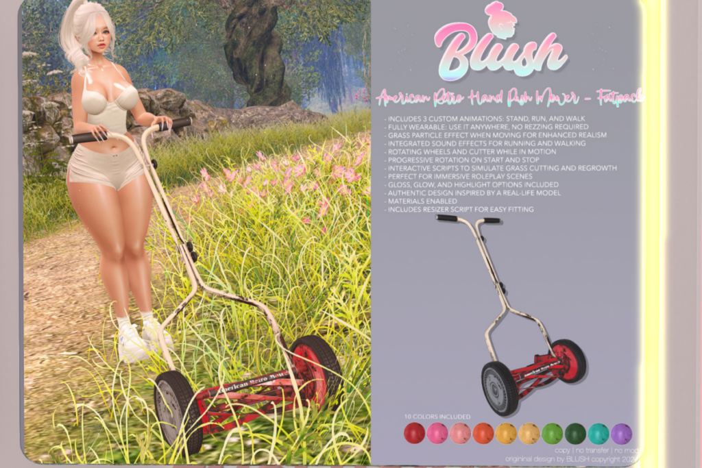 American Retro Push Mower, L$179