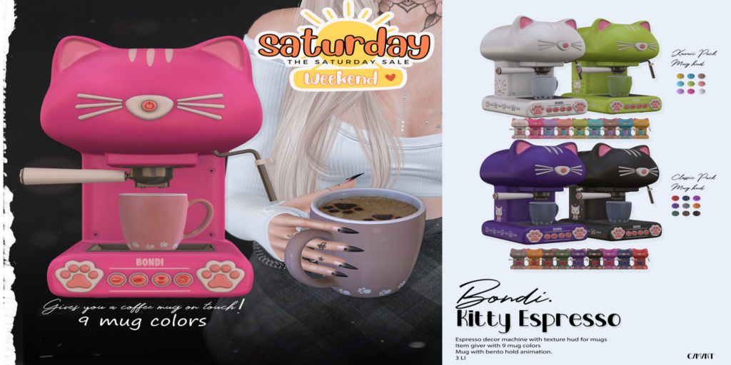 Kitty Espresso Decor	&lt;a href=&quot;http://maps.secondlife.com/secondlife/Daydreaming/19/66/22&quot;&gt;Teleport&lt;/a&gt;