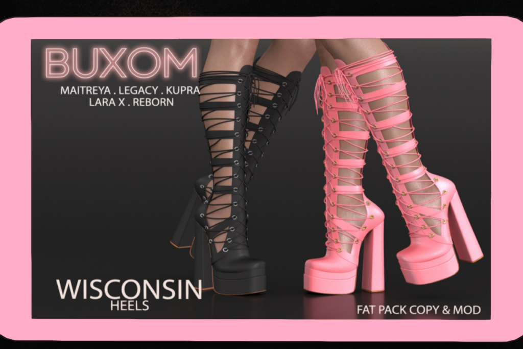 Wisconsin Heels - Inithium/Legacy/Maitreya/Reborn/+mods, L$299