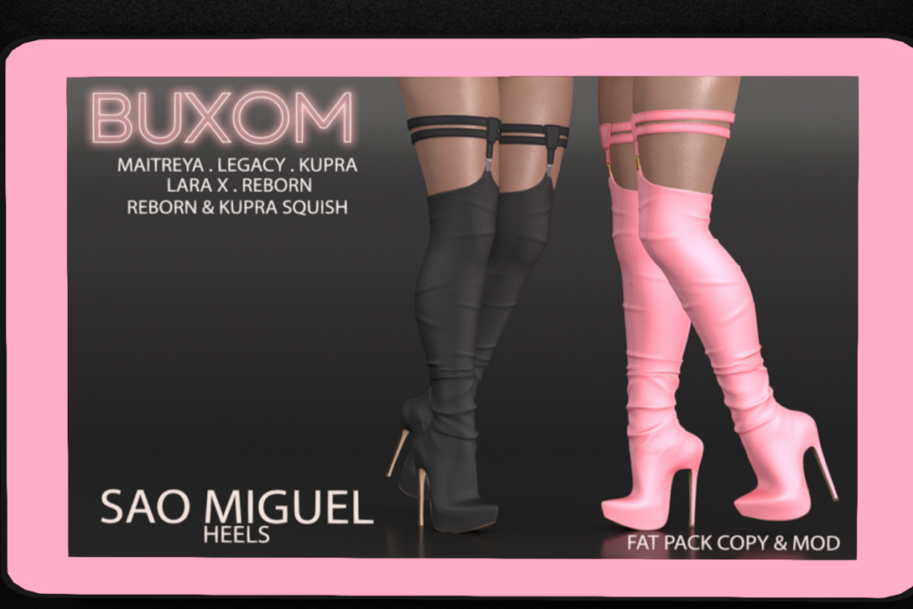 Sao Miguel Heels - Inithium/Legacy/Maitreya/Reborn/+mods, L$399