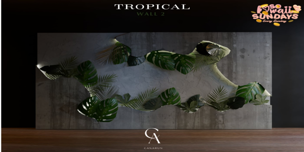 Tropical Wall 2 Decor	&lt;a href=&quot;http://maps.secondlife.com/secondlife/Canarun/244/131/24&quot;&gt;Teleport&lt;/a&gt;