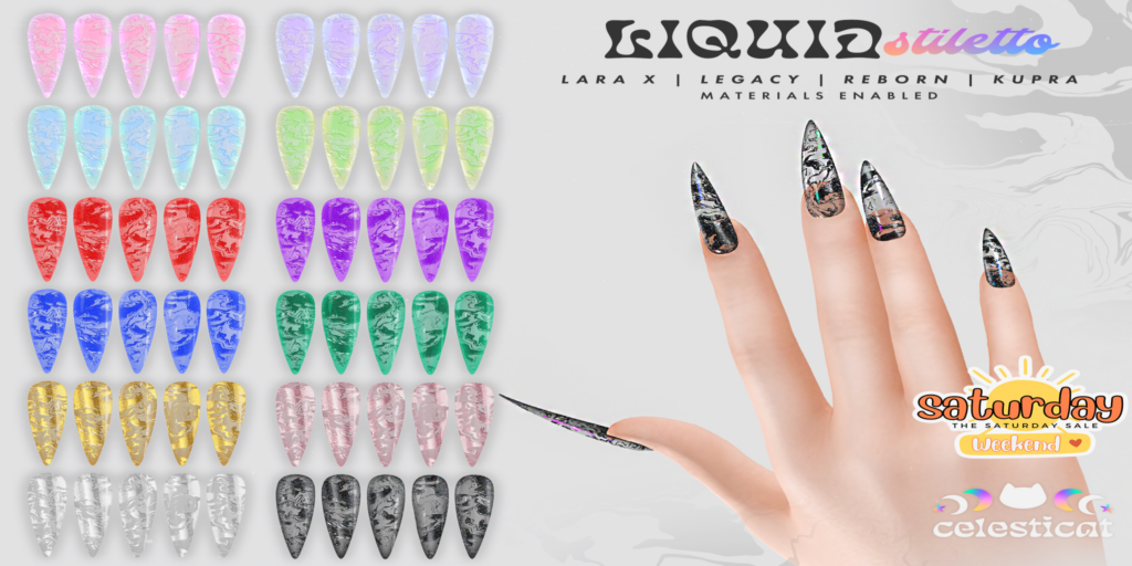 Liquid Stiletto Mesh Nails - Inithium/Legacy/MaitreyaX/Reborn	&lt;a href=&quot;http://maps.secondlife.com/secondlife/Oni/161/94/3&quot;&gt;Teleport&lt;/a&gt;