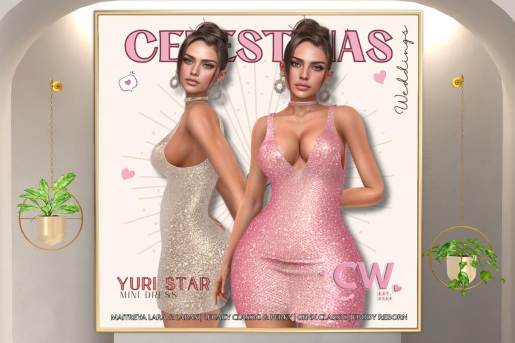 Yuri Star Mini Dress - GenX Classic/Legacy/Maitreya/Reborn/+mods, L$155 each/L$550 FP