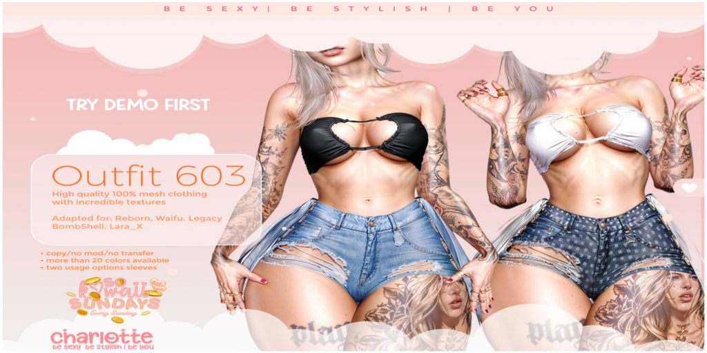603 Outfit - Legacy/MaitreyaX/Reborn/+mods	&lt;a href=&quot;http://maps.secondlife.com/secondlife/Woodland%20Realm/35/123/29&quot;&gt;Teleport&lt;/a&gt;