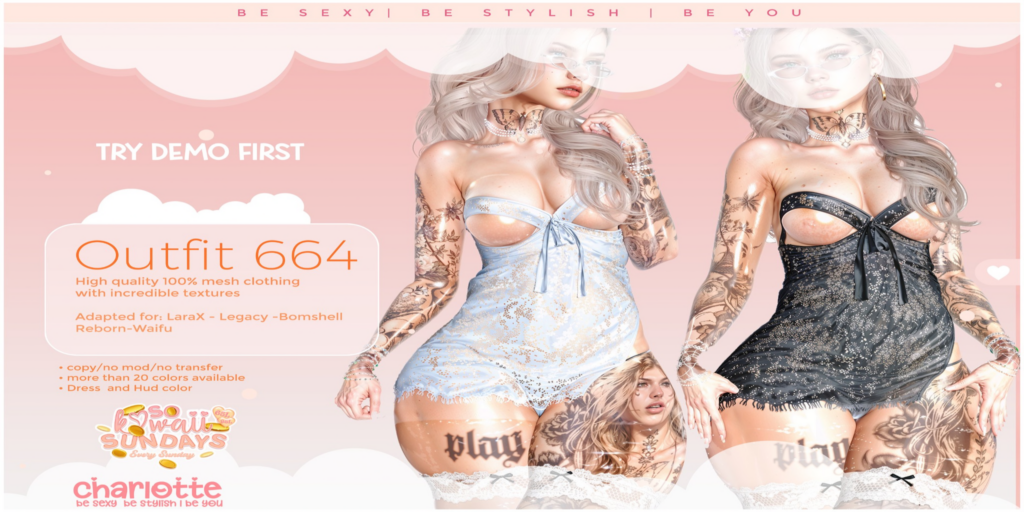 658 Outfit - Legacy/Maitreya/Reborn/+mods	&lt;a href=&quot;http://maps.secondlife.com/secondlife/Woodland%20Realm/34/116/29&quot;&gt;Teleport&lt;/a&gt;