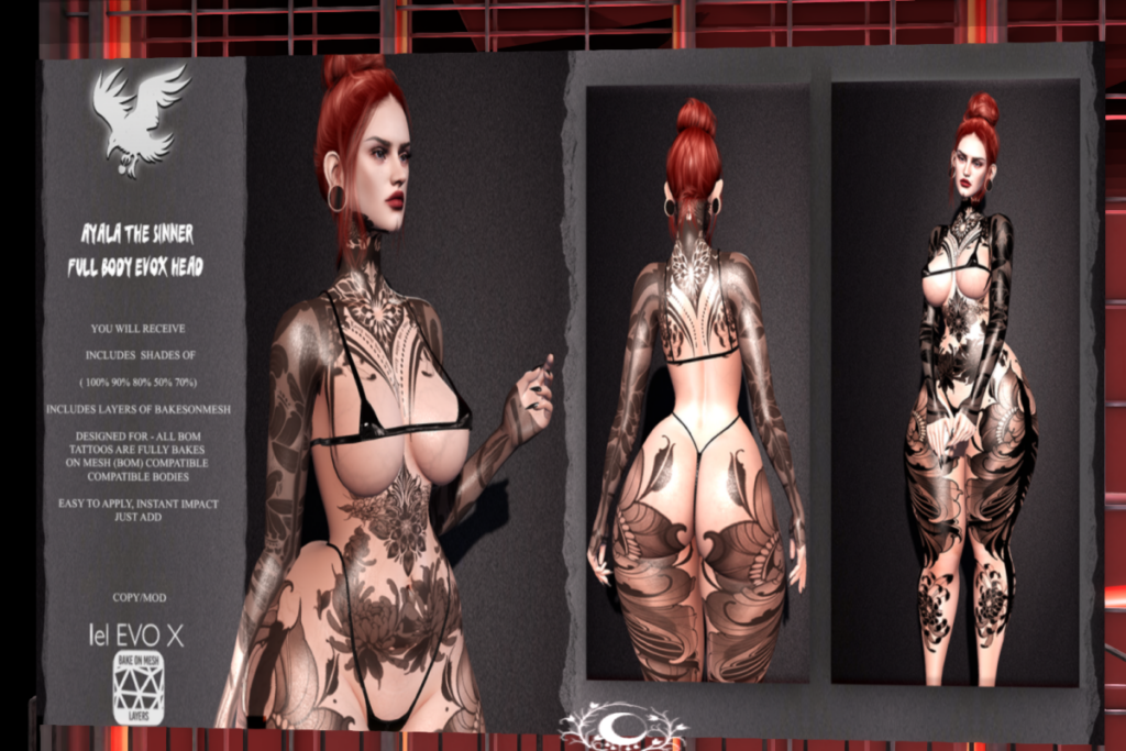 Alaya The Sinner Tattoo - BOM/EvoX, L$239