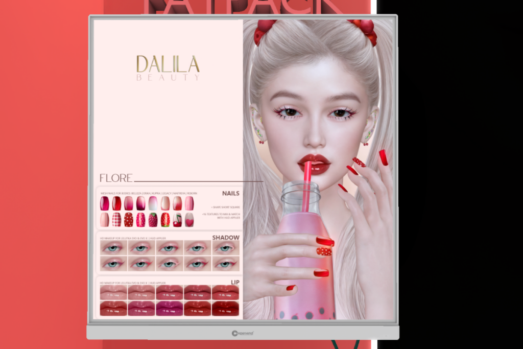 Flore Lip &amp; Shadow Kit - EvoX | Flore Nails - Belleza/Erika/Inithium/Legacy/Maitreya/Reborn, L$435