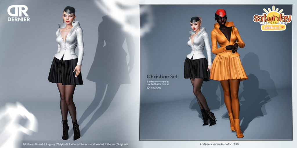 Christine Set - Inithium/Legacy/Maitreya/Reborn/+mods	&lt;a href=&quot;https://maps.secondlife.com/secondlife/DERNIER/117/141/1006&quot;&gt;Teleport&lt;/a&gt;