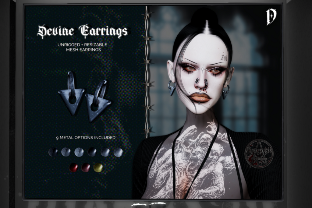 Devine Earrings, L$275