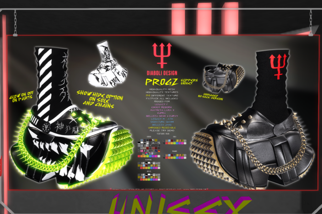 Progz Slippers - GenX/Gianni/Jake/Inithium/Legacy F+M/MaitreyaX/Reborn/Unrigged/+mods, L$1499