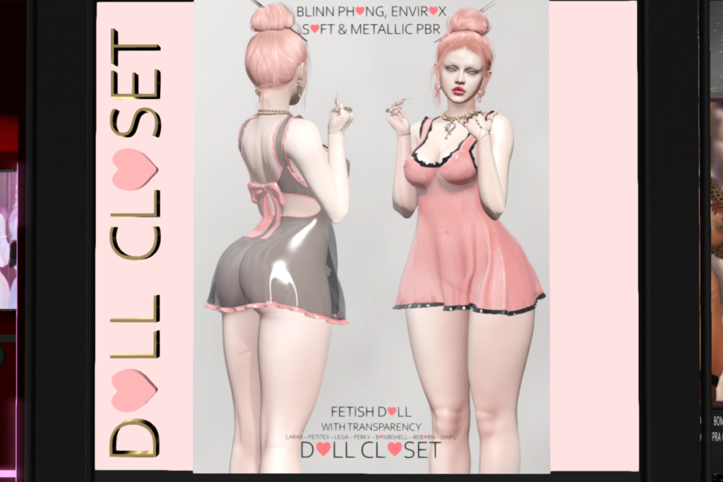 Fetish Doll Dress - Legacy/MaitreyaX/Reborn/+mods, L$699 each/L$1999 FP