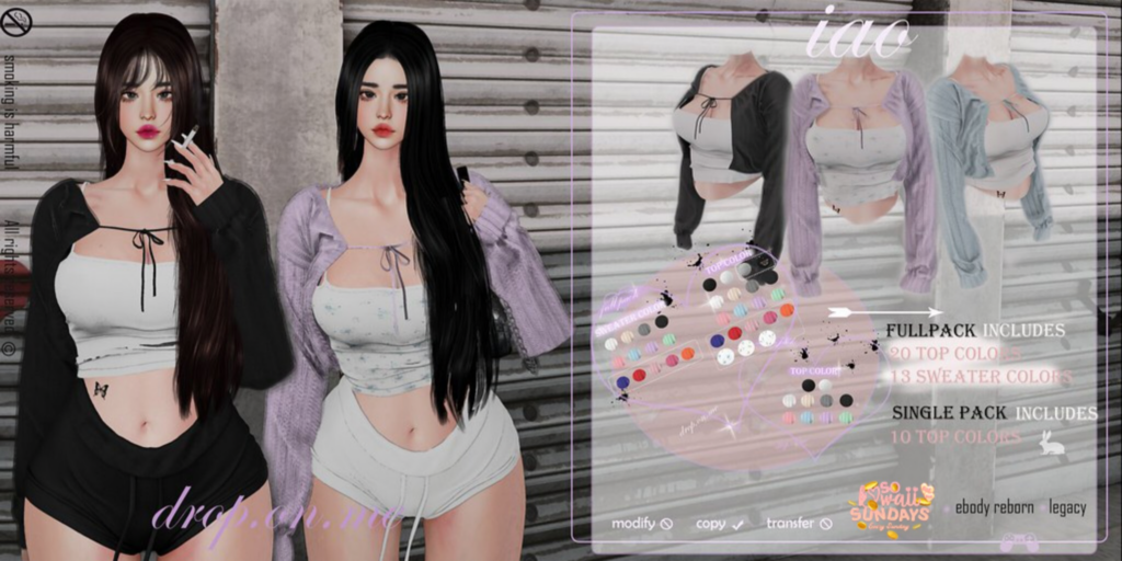Iao Outfit - Legacy/Reborn	&lt;a href=&quot;http://maps.secondlife.com/secondlife/The%20Sign%20III/214/32/22&quot;&gt;Teleport&lt;/a&gt;