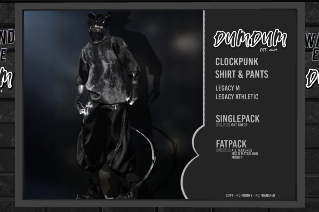 Clockpunk Shirt and Pants - Legacy/+mods, L$369 each/L$1699 each FP/L$2799 MP
