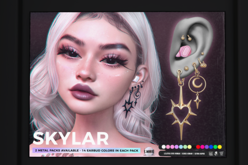 Skylar Earrings - Catwa/EvoX/Genus, L$299 each