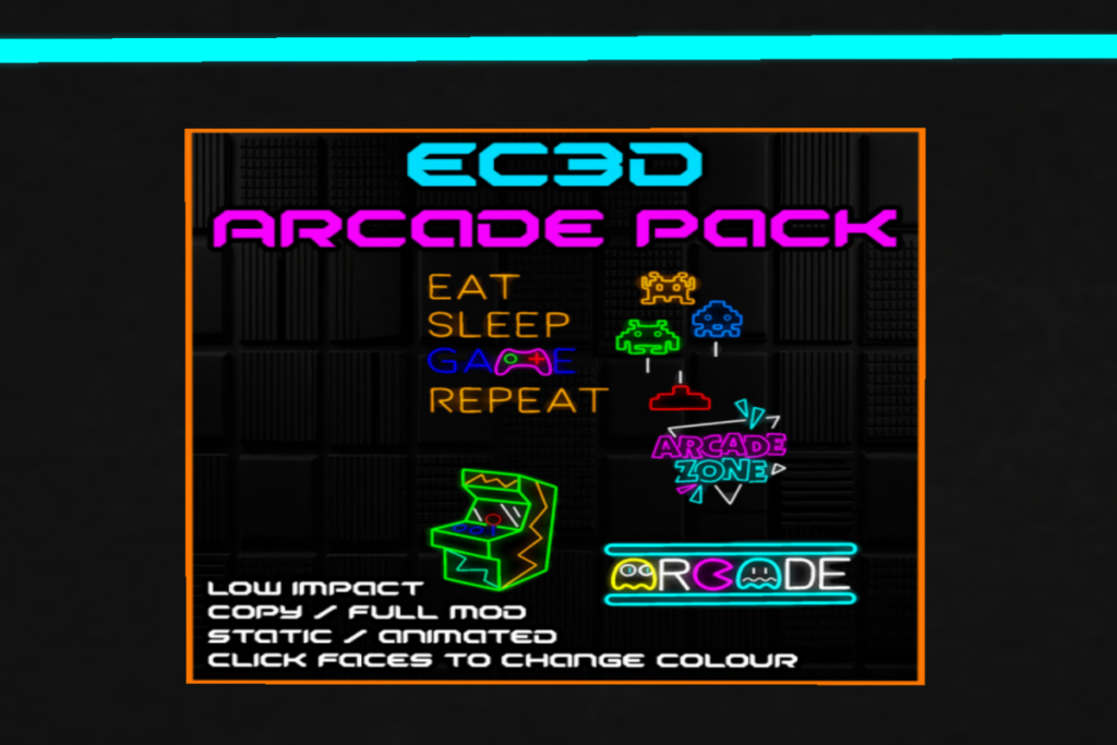 Arcade Pack, L$199 each/L$800 FP