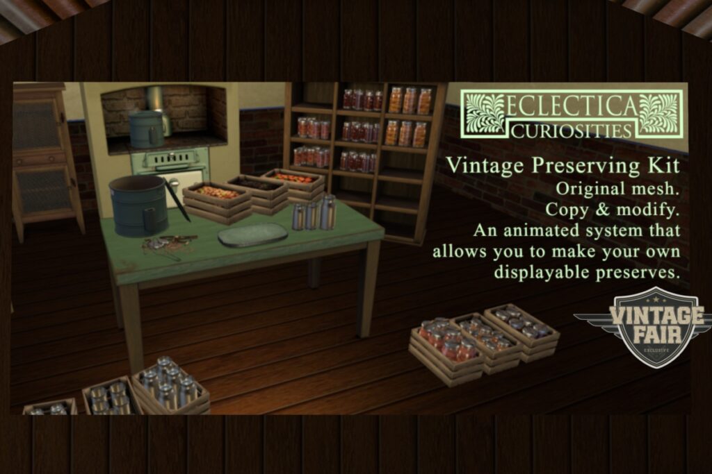 Vintage Perserving Kit Decor, L$450
