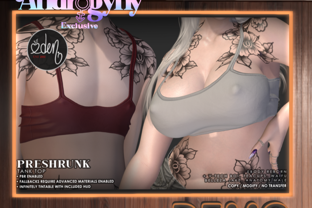 Preshrunk Tank - Anatomy/Jake/Reborn/+mods, L$499