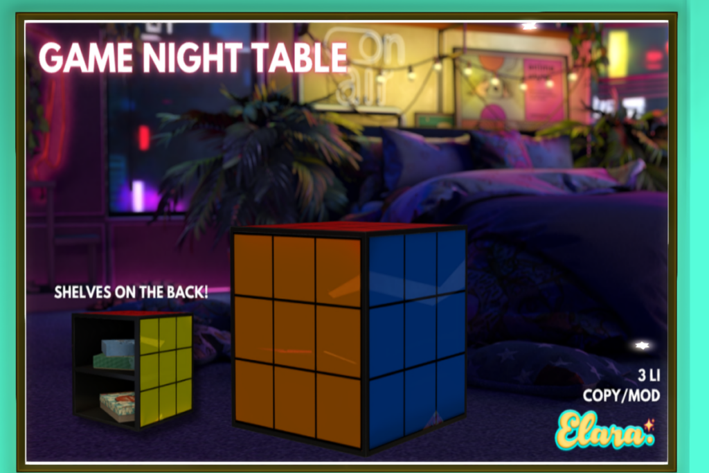 Game Night Table, L$99