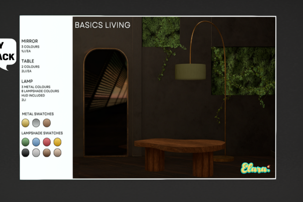 Basics Living Decor, L$149 each