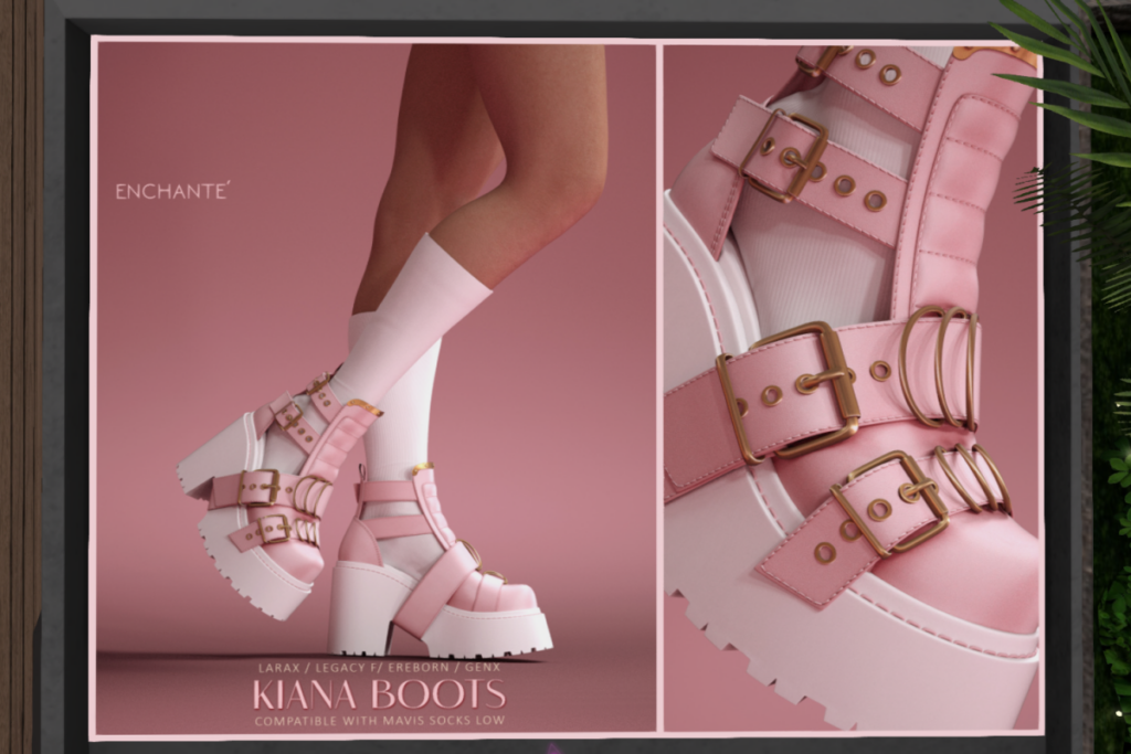Kiana Boots - GenX/Legacy/MaitreyaX/Reborn	&lt;a href=&quot;http://maps.secondlife.com/secondlife/Eternity%20Land/122/109/23&quot; target=&quot;_blank&quot;&gt;Teleport&lt;/a&gt;