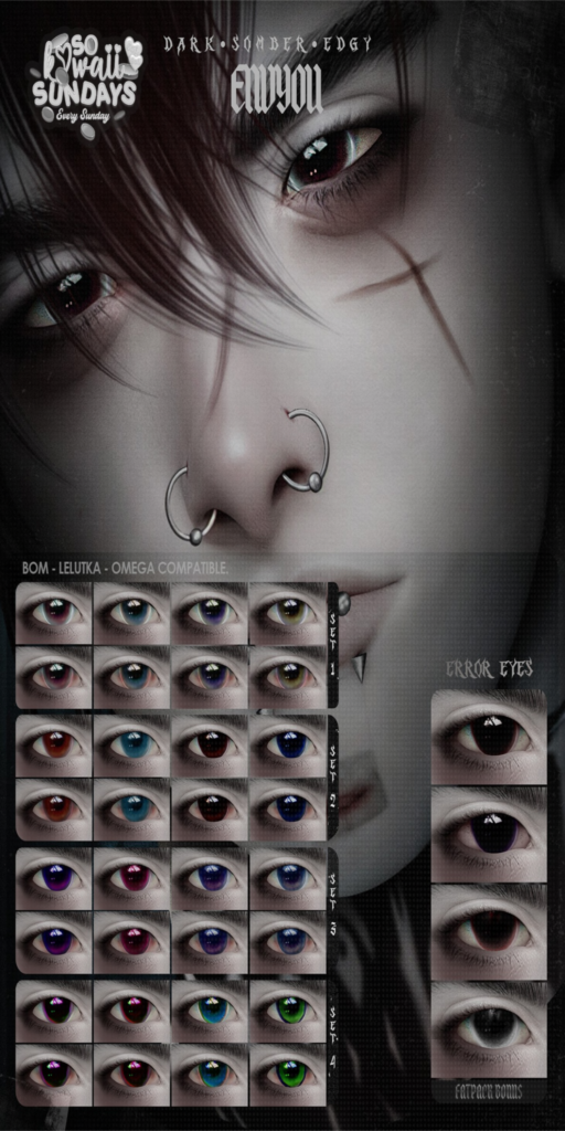 Error Eyes - BOM/EvoX/Omega	&lt;a href=&quot;http://maps.secondlife.com/secondlife/Sintetica/161/151/320&quot;&gt;Teleport&lt;/a&gt;