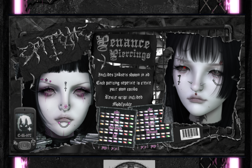 Penance Piercings, L$265