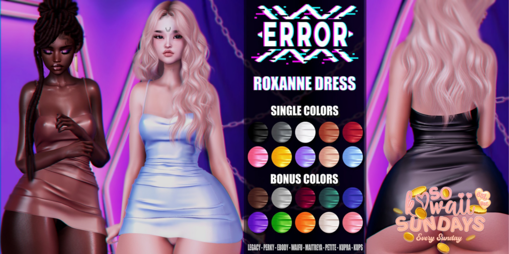 Roxanne Dress - Inithium/Legacy/Maitreya/Reborn/+mods	&lt;a href=&quot;http://maps.secondlife.com/secondlife/Crystal%20Isle/111/128/61&quot;&gt;Teleport&lt;/a&gt;