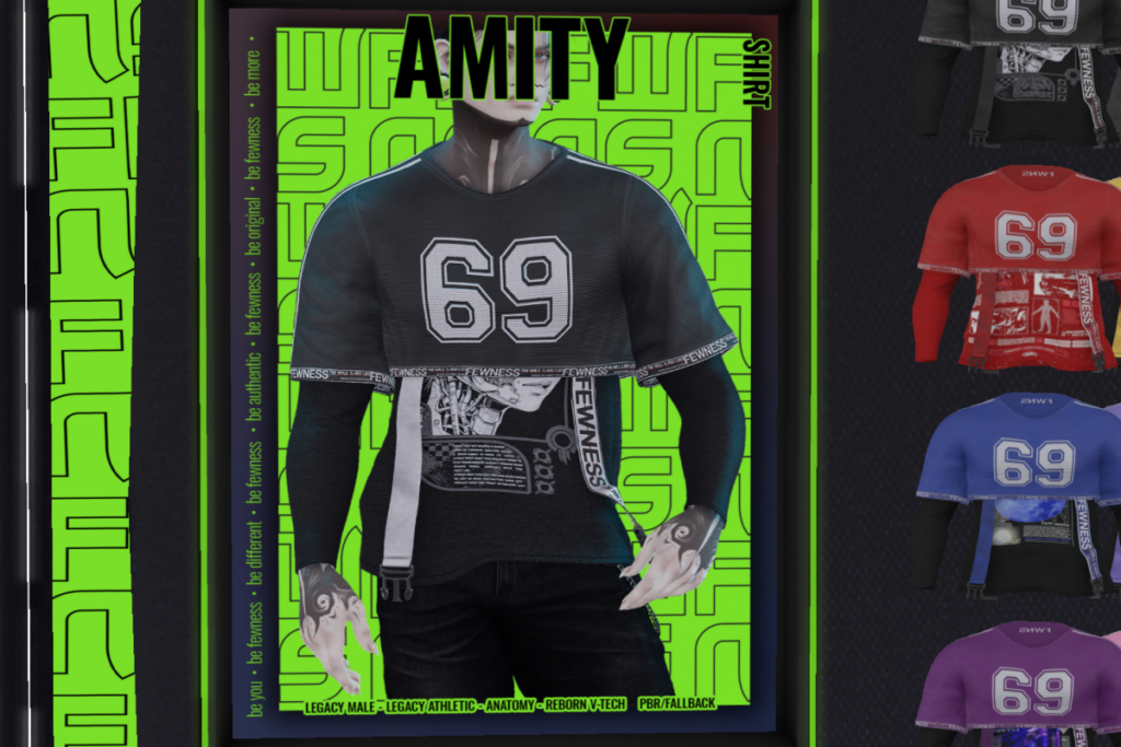 Amity Shirt - Anatomy/Legacy/Reborn V=tech/+mods, L$249 each