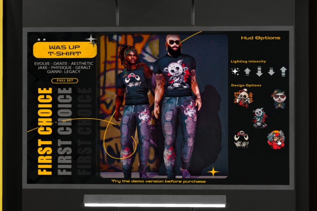Was Up T-Shirt - see ad for fits, L$190 FP
