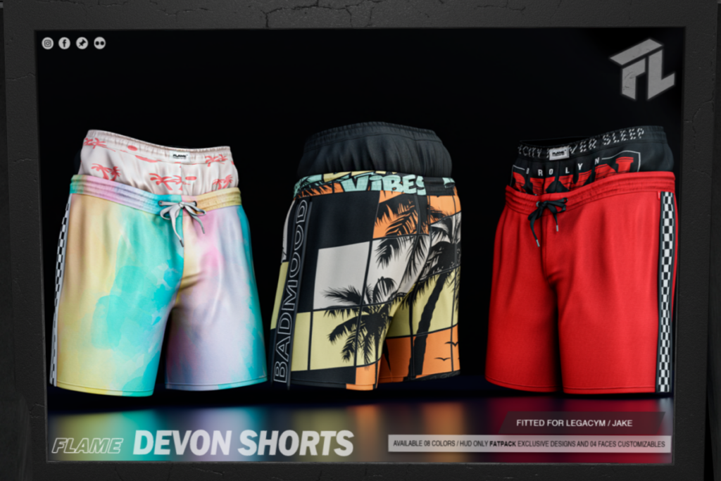 Devon Shorts - Jake/Legacy, L$269 each/L$899 FP