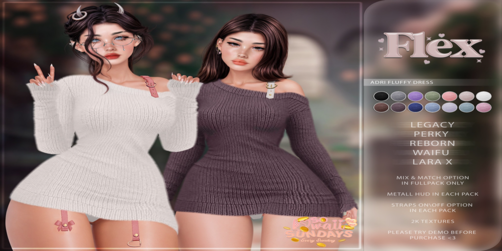 Adri Fluffy Dress - Legacy/MaitreyaX/Reborn/+mods	&lt;a href=&quot;http://maps.secondlife.com/secondlife/Climax/62/181/1081&quot;&gt;Teleport&lt;/a&gt;