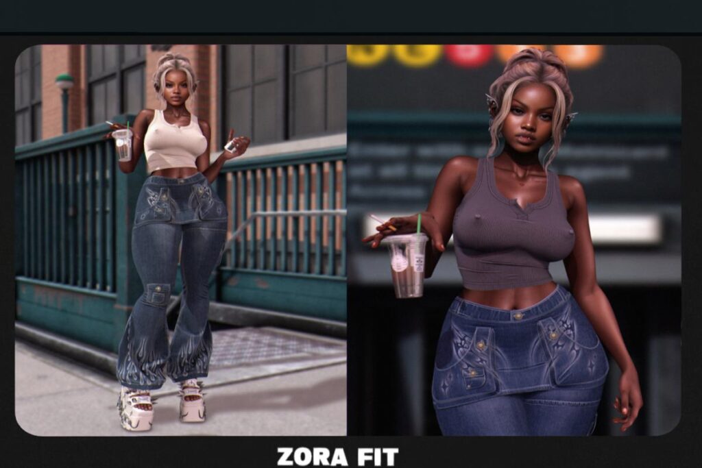 Zora Tank &amp; Zora Jeans - Legacy/Reborn/+mods, L$199-L$249 each/L$1199 FP