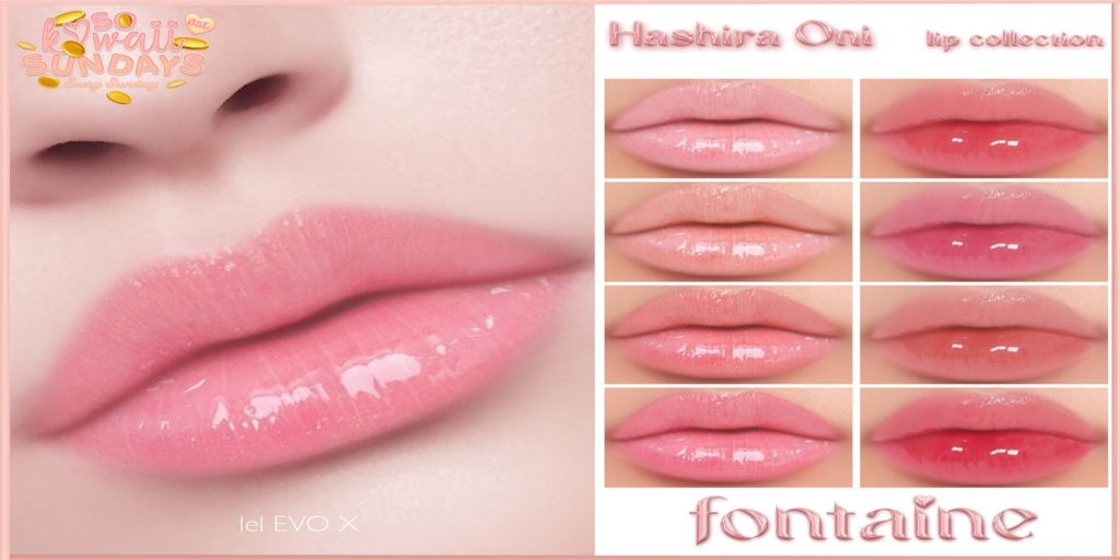 Hashira Oni Lipstick - EvoX	&lt;a href=&quot;https://maps.secondlife.com/secondlife/VELOUR/66/140/83&quot;&gt;Teleport&lt;/a&gt;