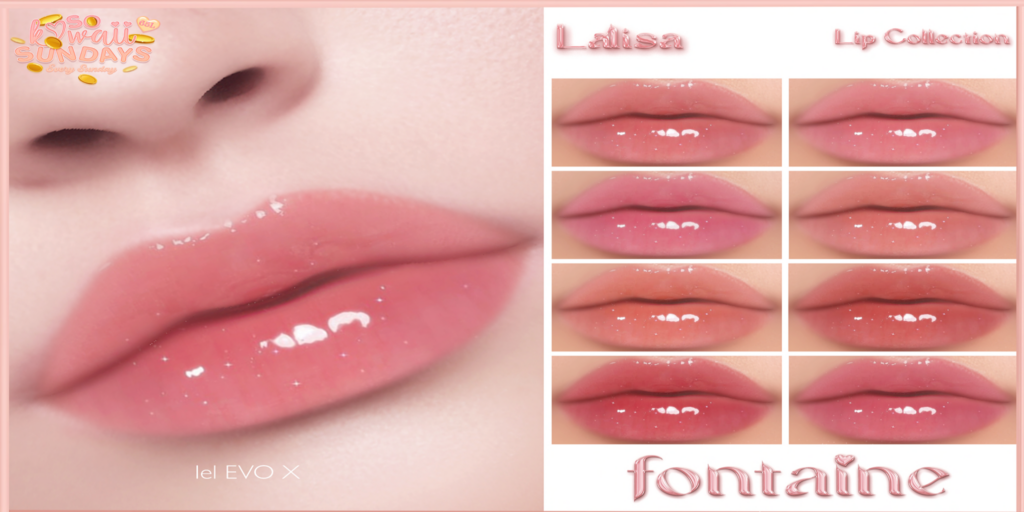 Lalisa Lipstick - EvoX	&lt;a href=&quot;https://maps.secondlife.com/secondlife/VELOUR/66/140/83&quot;&gt;Teleport&lt;/a&gt;