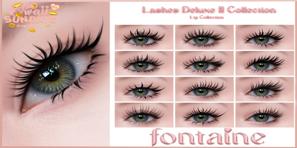 Lashes Deluxe II Eyelashes - EvoX	&lt;a href=&quot;https://maps.secondlife.com/secondlife/VELOUR/66/140/83&quot;&gt;Teleport&lt;/a&gt;