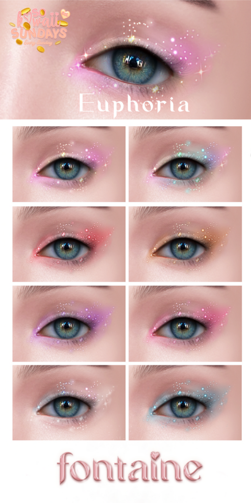 Euphoria Eyeshadow - EvoX	&lt;a href=&quot;https://maps.secondlife.com/secondlife/VELOUR/66/140/83&quot;&gt;Teleport&lt;/a&gt;