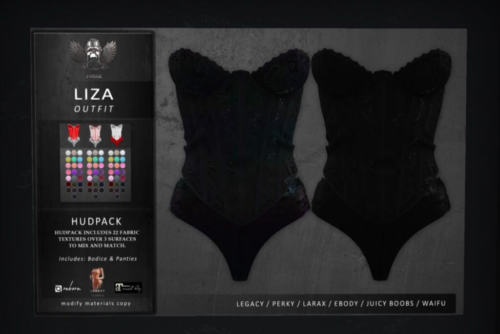 Liza Outfit - Legacy/MaitreyaX/Reborn/+mods, L$250 each/L$1200 FP