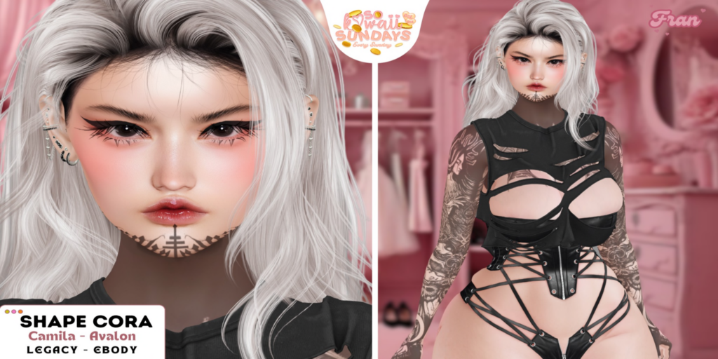 Cora Shape - EvoX Avalon/EvoX Camila/Legacy/Reborn	&lt;a href=&quot;https://maps.secondlife.com/secondlife/Town%20Blue%20Port/76/128/1872&quot;&gt;Teleport&lt;/a&gt;