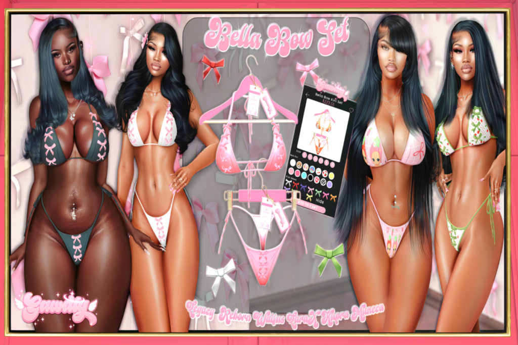 Bella Bow Set - Inithium/Legacy/MaitreyaX/Reborn/Yentements/+mods, L$229 each/L$1099 FP