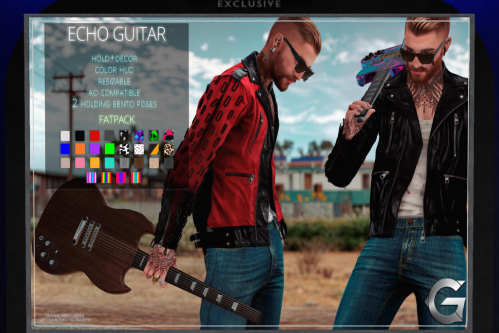Echo Guitar, L$299 each/L$995 FP
