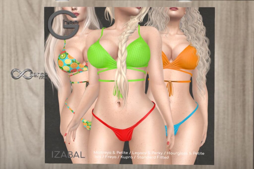 Izabal Bikini - Freya/Inithium/Legacy/Maitreya/Slink/+mods, L$179 each/L$599 FP