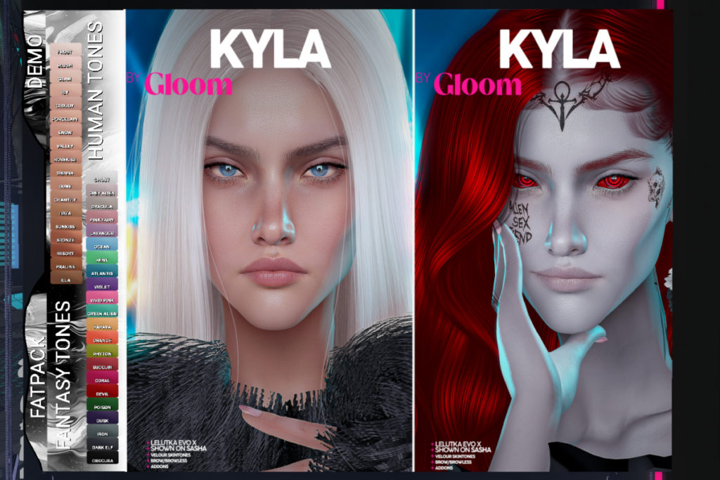 Kyla Skin - EvoX, L$690 each/L$1200 FP