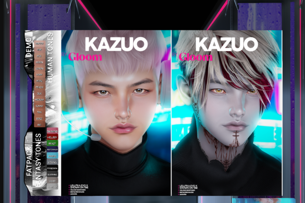 Kazuo Skin - EvoX, L$690 each/L$1200 FP