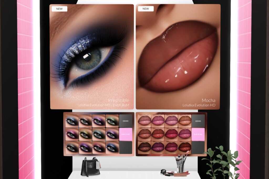 Iresistible Eyeshadow &amp; Mocha Lipstick - EvoX, L$298 each