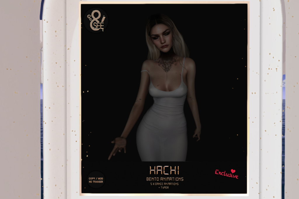 Hachi Dance Animations	&lt;a href=&quot;http://maps.secondlife.com/secondlife/Go%20And%20See/149/110/22&quot; target=&quot;_blank&quot;&gt;Teleport&lt;/a&gt;