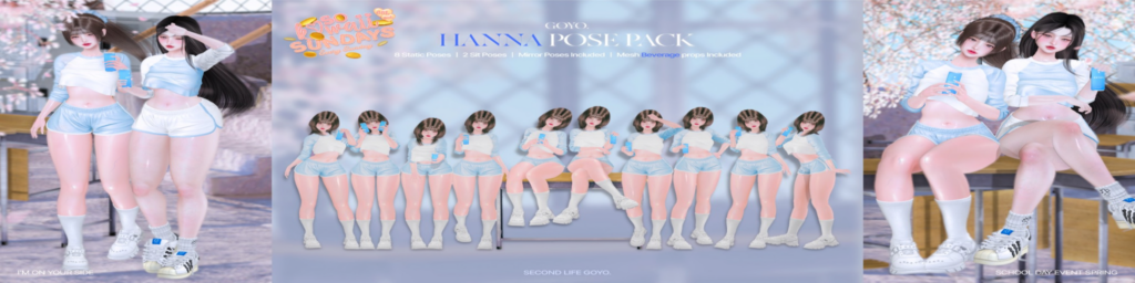 Hanna Poses &amp; Props	&lt;a href=&quot;http://maps.secondlife.com/secondlife/Dear/19/131/753&quot;&gt;Teleport&lt;/a&gt;