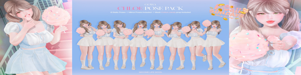 Chloe Poses &amp; Props	&lt;a href=&quot;http://maps.secondlife.com/secondlife/Dear/19/131/753&quot;&gt;Teleport&lt;/a&gt;