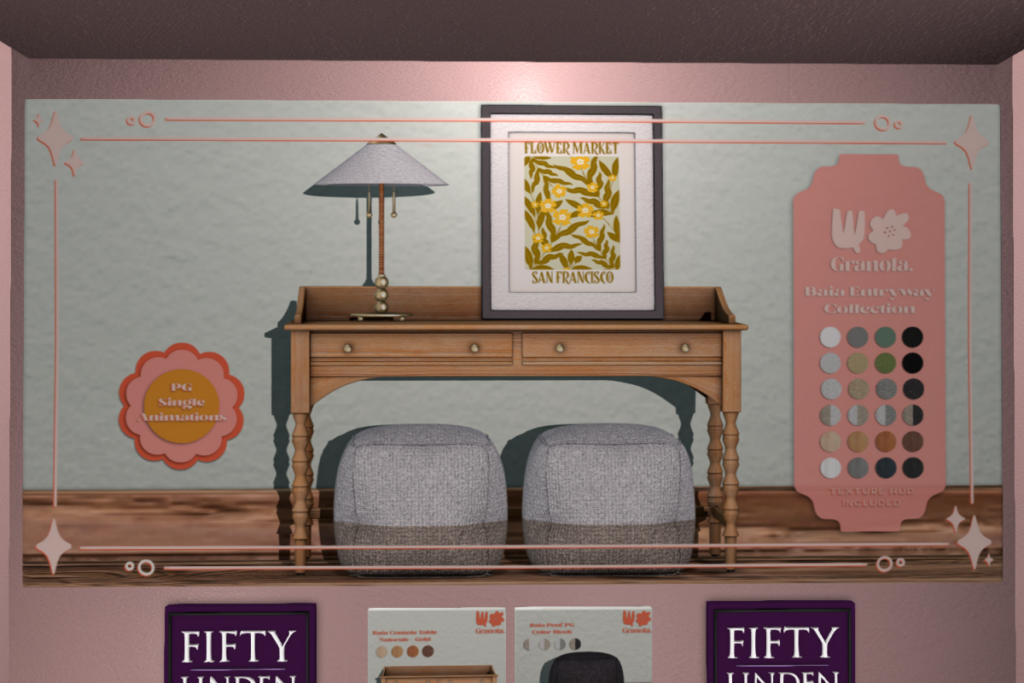 Baia Console | Baia Pouf	&lt;a href=&quot;http://maps.secondlife.com/secondlife/Granola/77/121/35&quot;&gt;Teleport&lt;/a&gt;